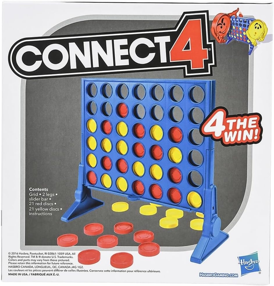 image:imageHasbro Gaming Connect 4 Classic Grid 4 in a Row Game Strategy Board Games for Kids 2 Players for Family and Kids Easter Gifts for Boys and Girls Ages 6ONE SIZE Pack of 2