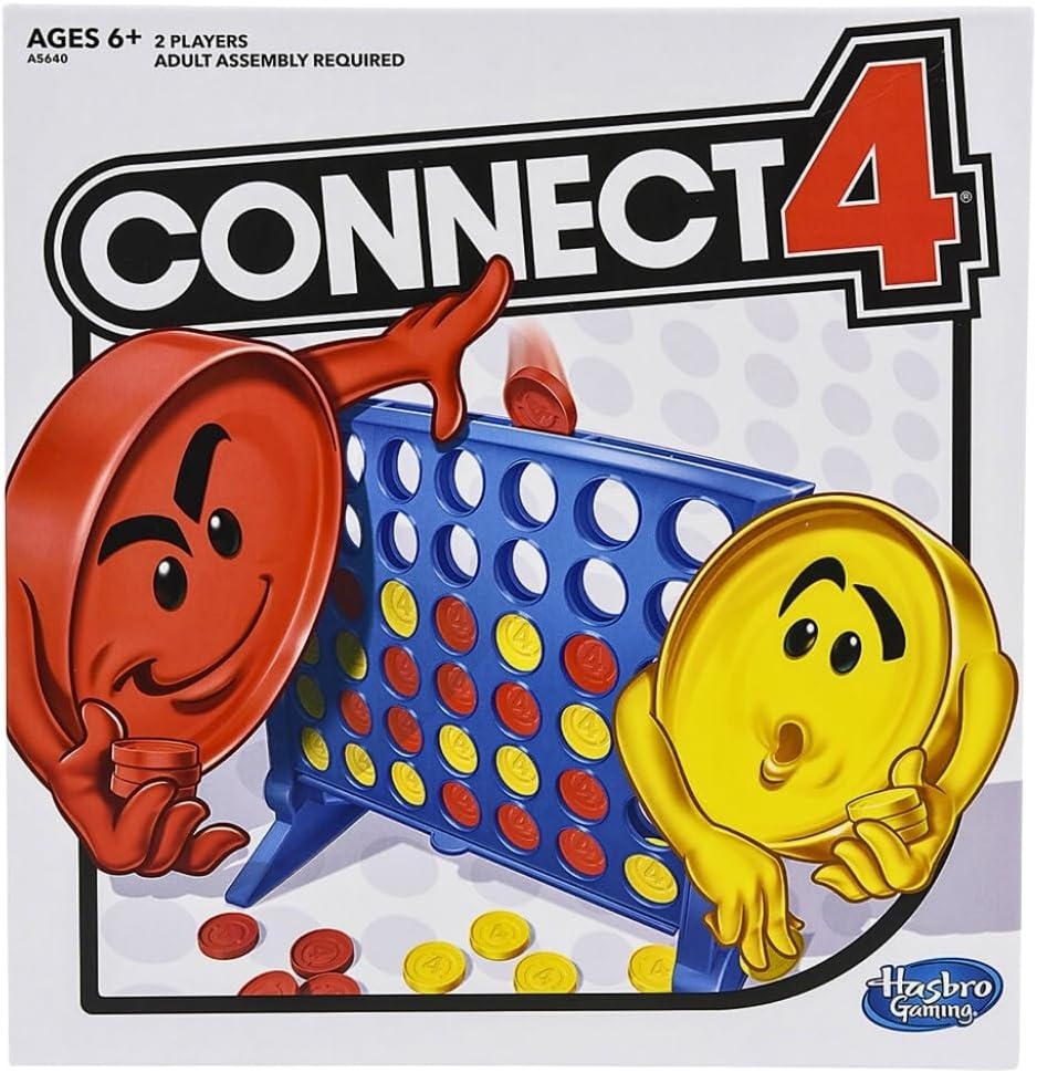 image:imageHasbro Gaming Connect 4 Classic Grid 4 in a Row Game Strategy Board Games for Kids 2 Players for Family and Kids Easter Gifts for Boys and Girls Ages 6ONE SIZE Pack of 2
