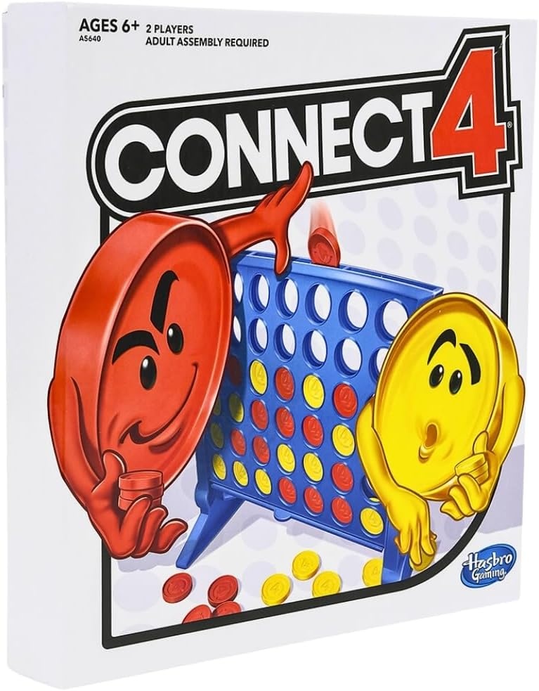 image:imageHasbro Gaming Connect 4 Classic Grid 4 in a Row Game Strategy Board Games for Kids 2 Players for Family and Kids Easter Gifts for Boys and Girls Ages 6ONE SIZE Pack of 2