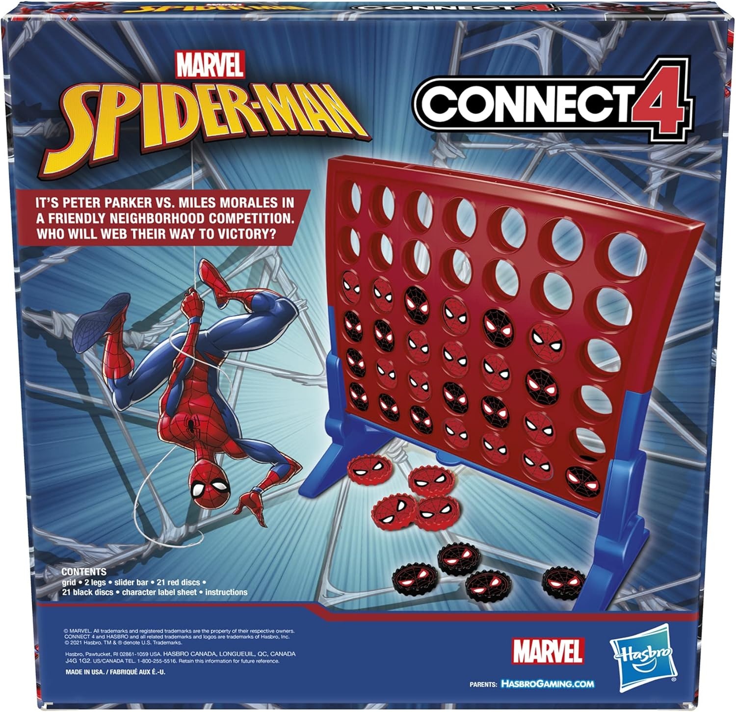 image:imageHasbro Gaming Connect 4 Marvel SpiderMan Edition Strategy Board Game for 2 Players Ages 6 and Up Amazon ExclusiveStrategy Game