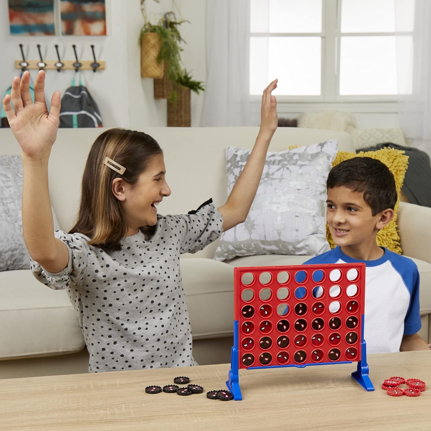 image:imageHasbro Gaming Connect 4 Marvel SpiderMan Edition Strategy Board Game for 2 Players Ages 6 and Up Amazon ExclusiveStrategy Game