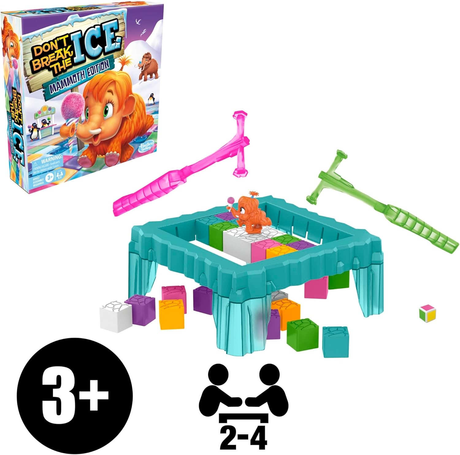 image:imageHasbro Gaming Dont Break The Ice Mammoth Edition Board Game Ages 3 and Up 2 to 4 Players Preschool and Kids Games Easter Gifts for Boys and Girls Amazon Exclusive