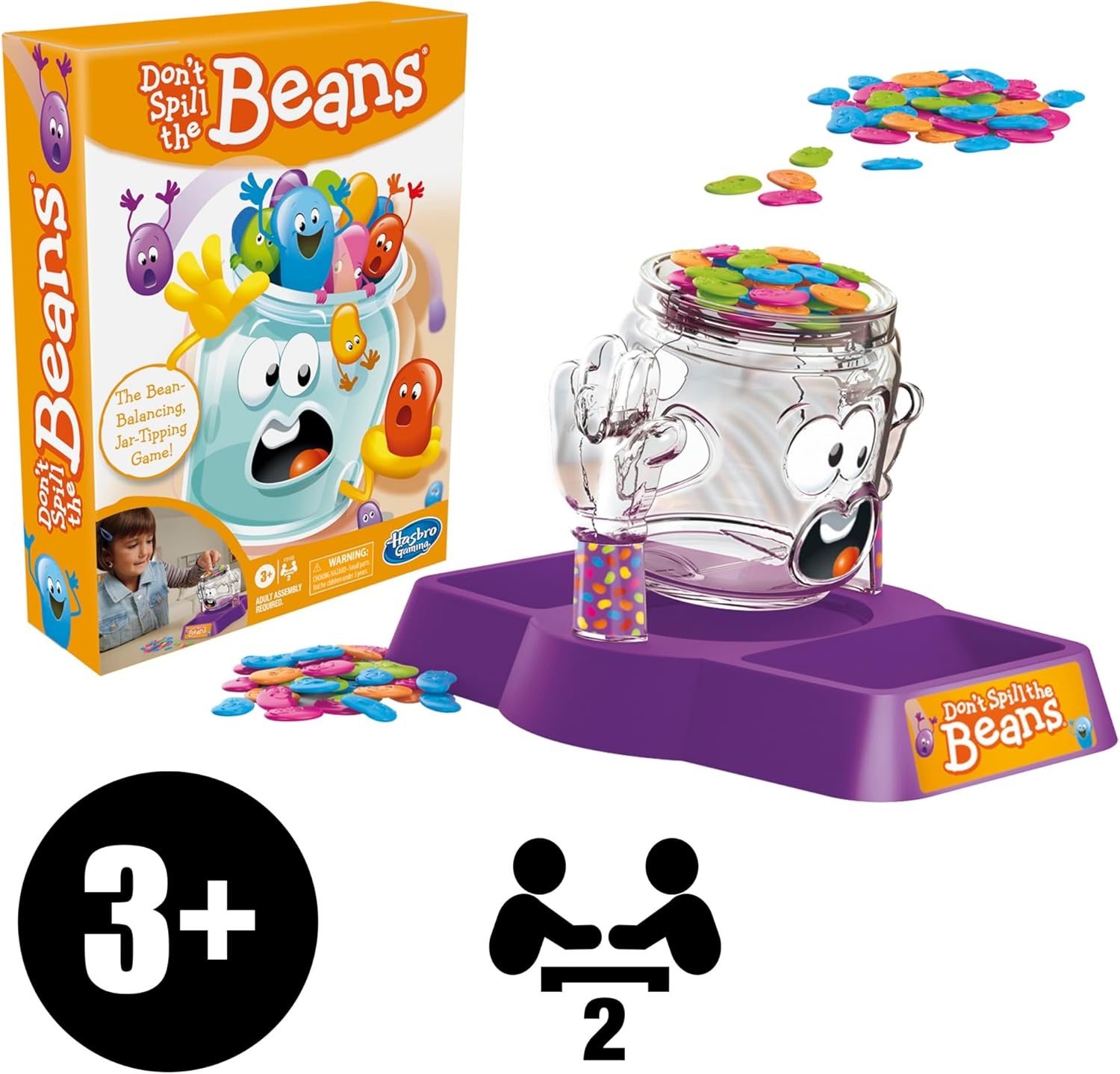 image:imageHasbro Gaming Dont Spill The Beans Game for Kids Easy and Fun Balancing Game for Children Ages 3 and Up Easter Gifts for Boys and Girls Preschool Games for 2 Players Kids Board Games7875 x 25 x 105 inches