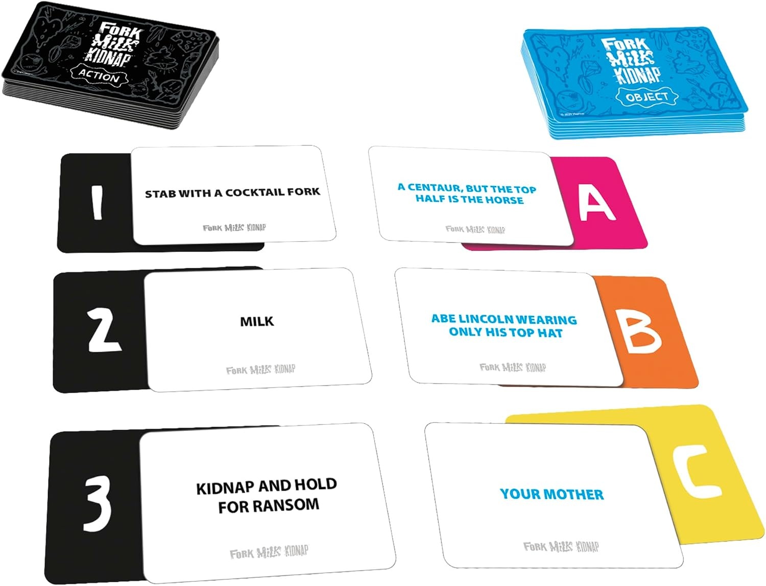 image:imageHasbro Gaming Fork Milk Kidnap Game for Adults Only an Adult Party Game of Questionable Choices Ages 17 for 3 to 10 Players Hilarious NSFW Card GamesMulticolor