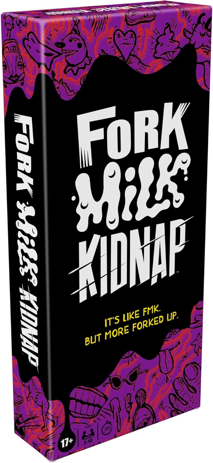 image:imageHasbro Gaming Fork Milk Kidnap Game for Adults Only an Adult Party Game of Questionable Choices Ages 17 for 3 to 10 Players Hilarious NSFW Card GamesMulticolor