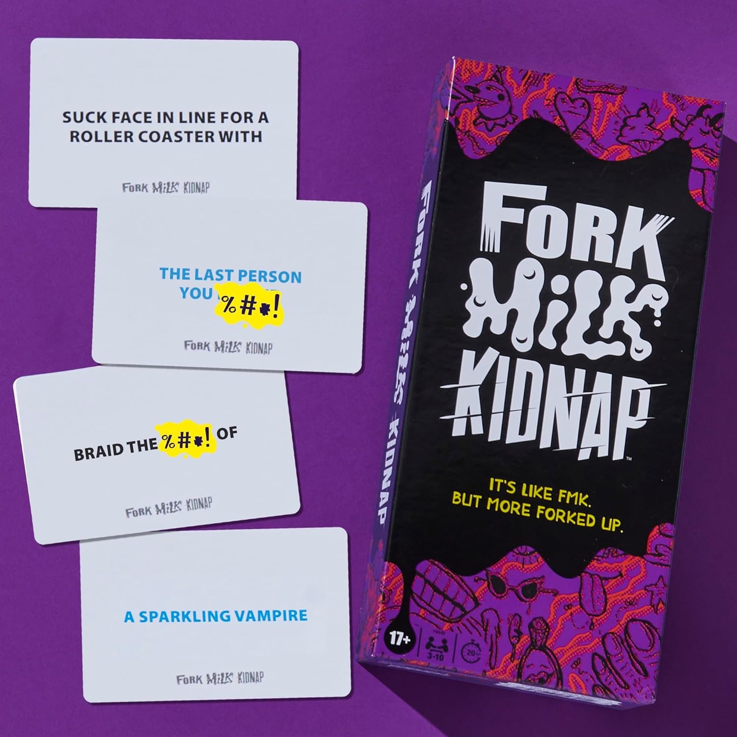image:imageHasbro Gaming Fork Milk Kidnap Game for Adults Only an Adult Party Game of Questionable Choices Ages 17 for 3 to 10 Players Hilarious NSFW Card GamesMulticolor
