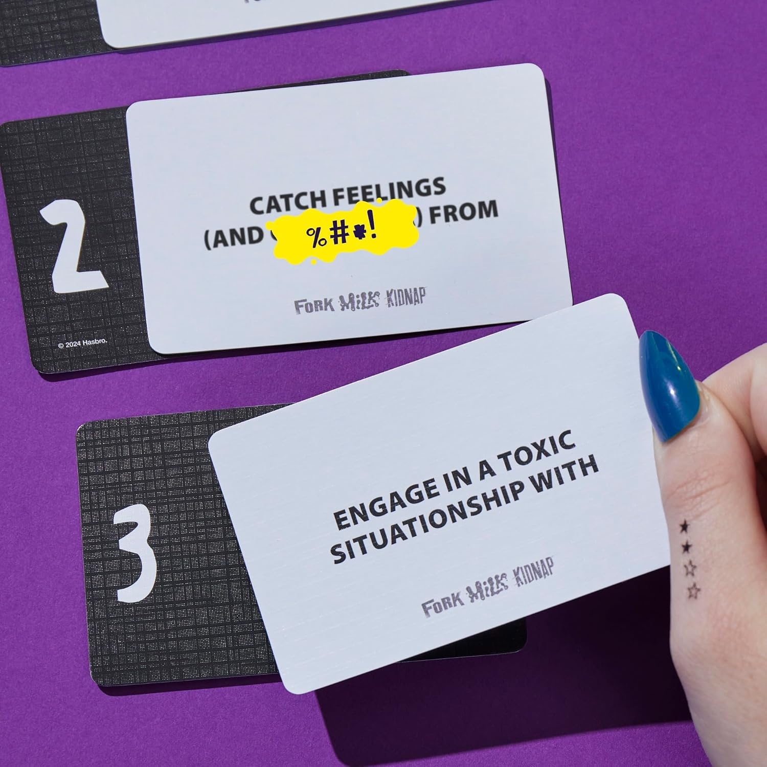 image:imageHasbro Gaming Fork Milk Kidnap Game for Adults Only an Adult Party Game of Questionable Choices Ages 17 for 3 to 10 Players Hilarious NSFW Card GamesMulticolor