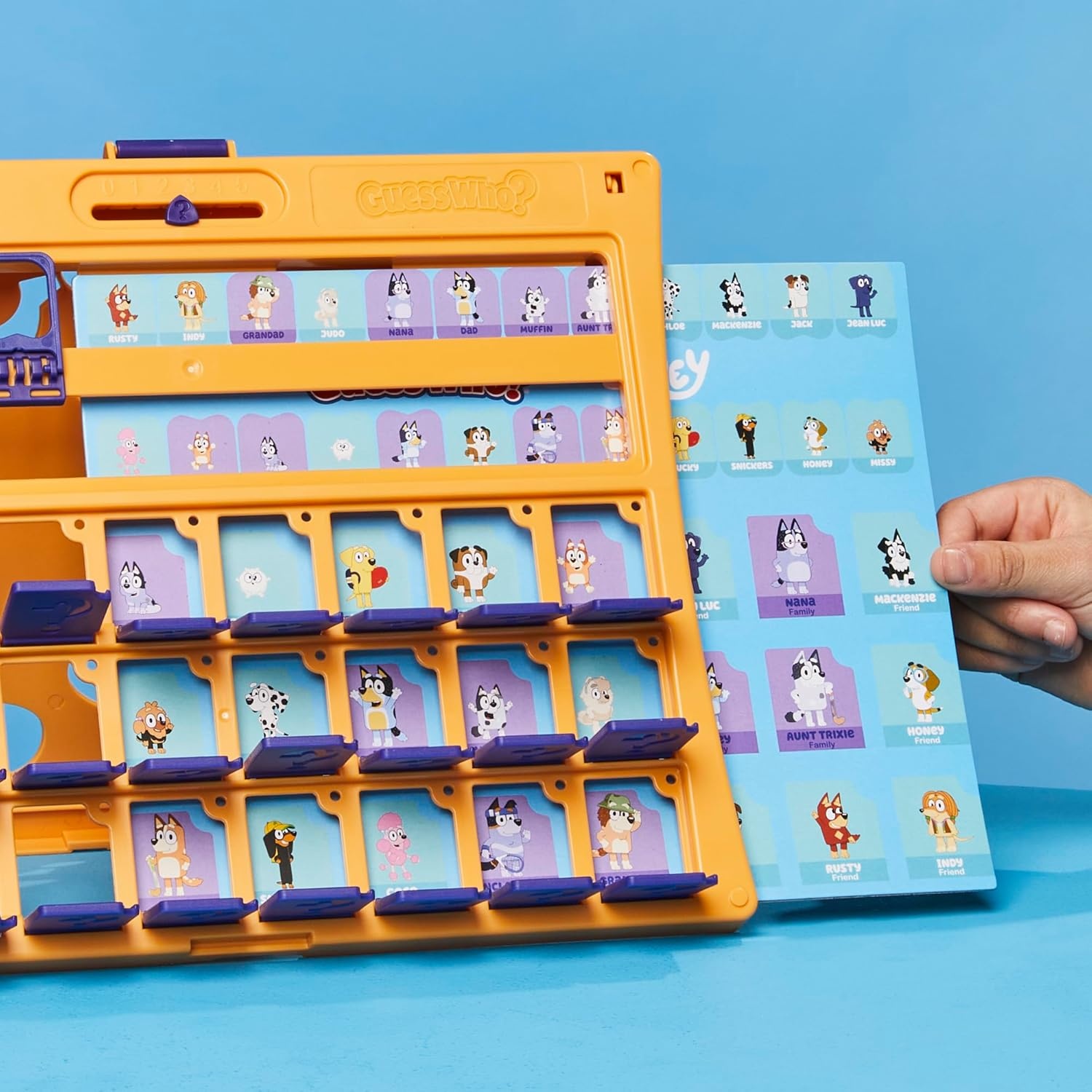 image:imageHasbro Gaming Guess Who Bluey Edition Game Bluey Characters and Objects Fun Kids Board Games for Families 2 Players 15 Mins Travel Friendly Ages 6