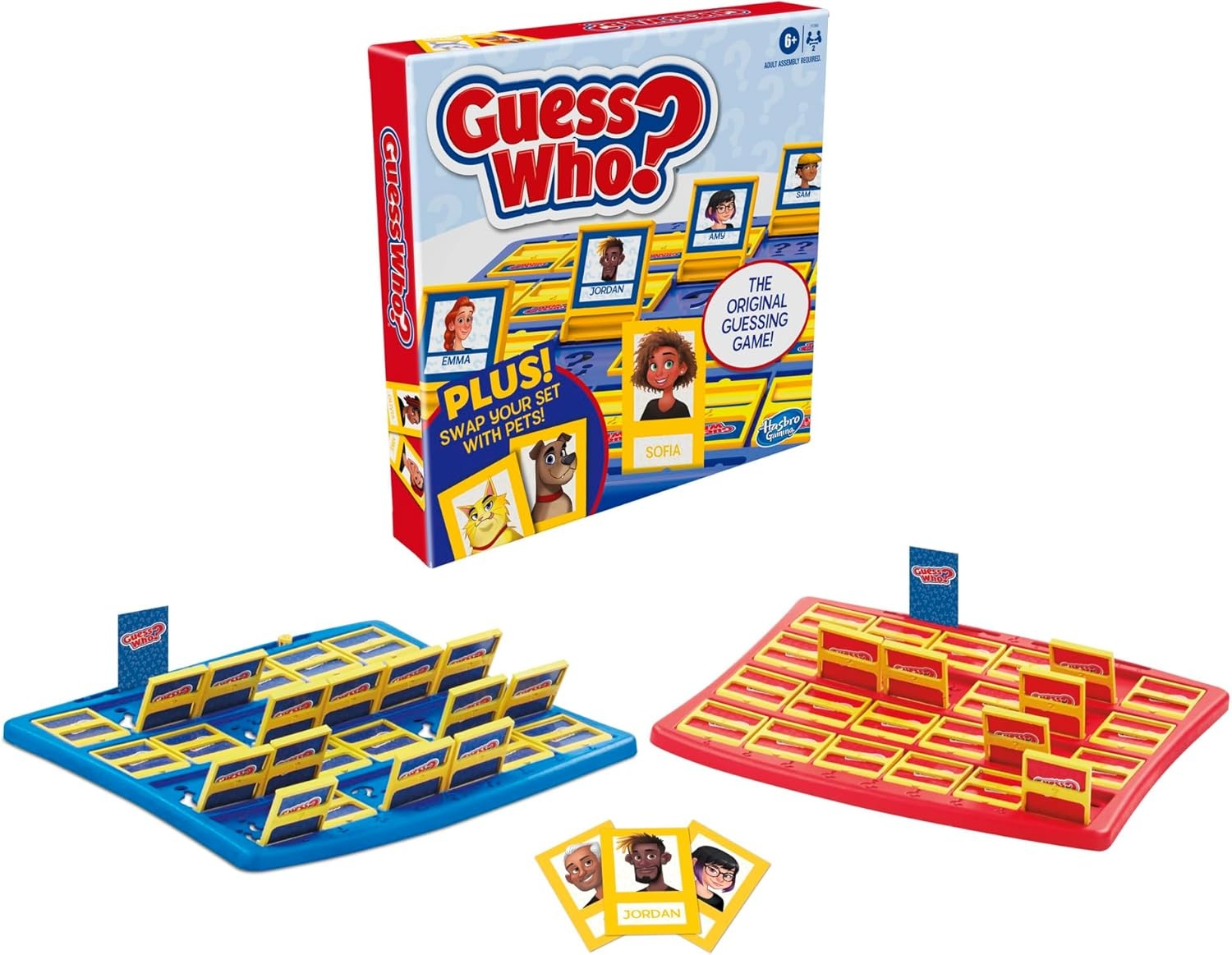 image:imageHasbro Gaming Guess Who Board Game with People and Pets Cards The Original Guessing Game for Kids Ages 6 and Up Easter Gifts for Boys and Girls Amazon Exclusive