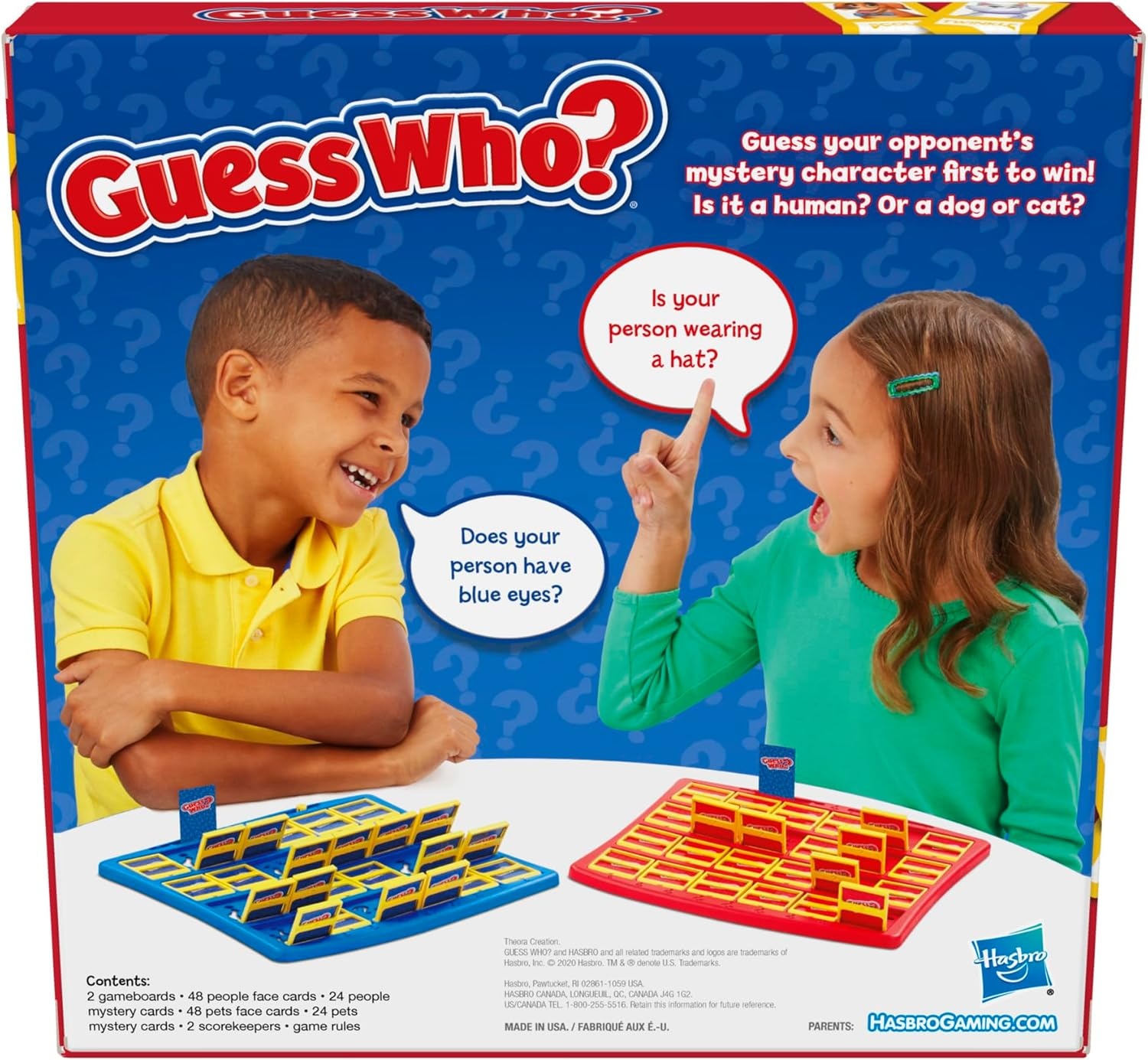 image:imageHasbro Gaming Guess Who Board Game with People and Pets Cards The Original Guessing Game for Kids Ages 6 and Up Easter Gifts for Boys and Girls Amazon Exclusive