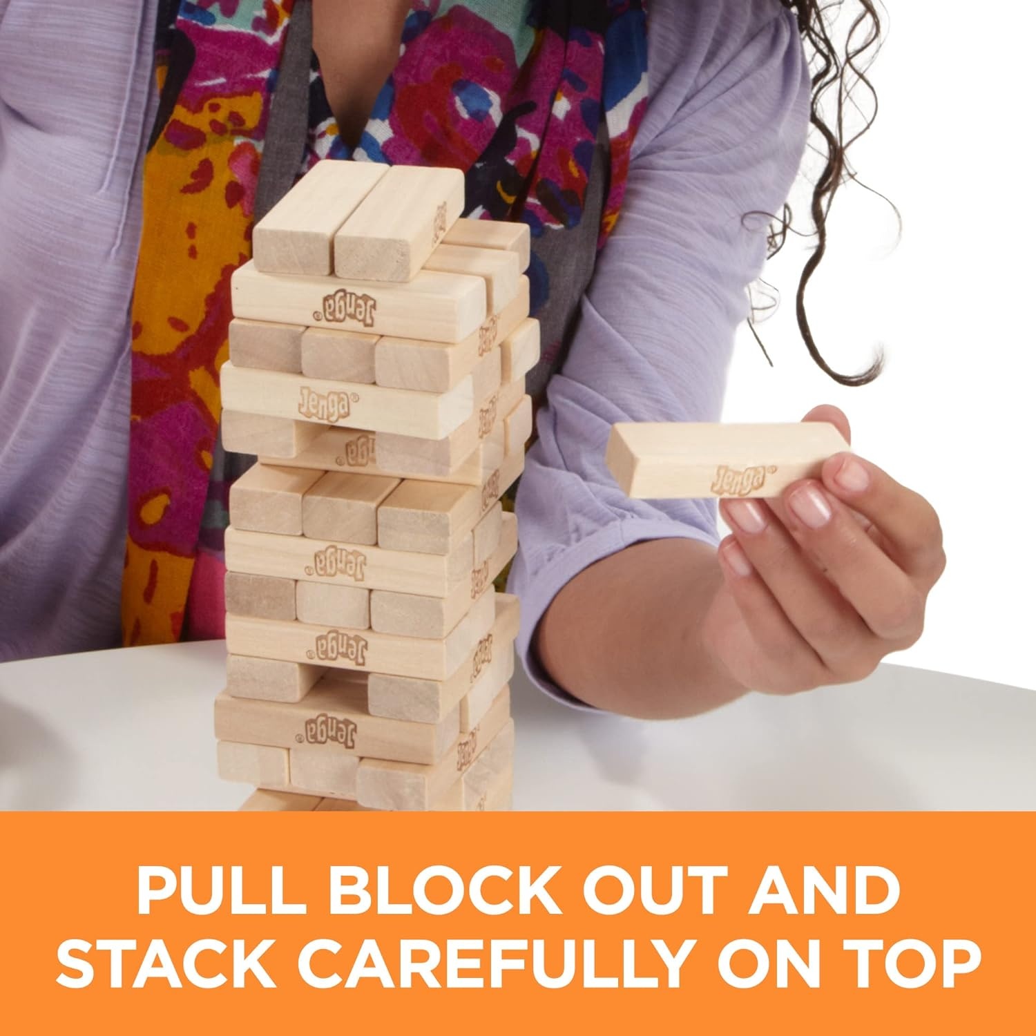 image:imageHasbro Gaming Jenga Wooden Blocks Stacking Tumbling Tower Game Party Games for Kids amp Families Stocking Stuffers Ages 6 Amazon Exclusive315 X 453 X 1102