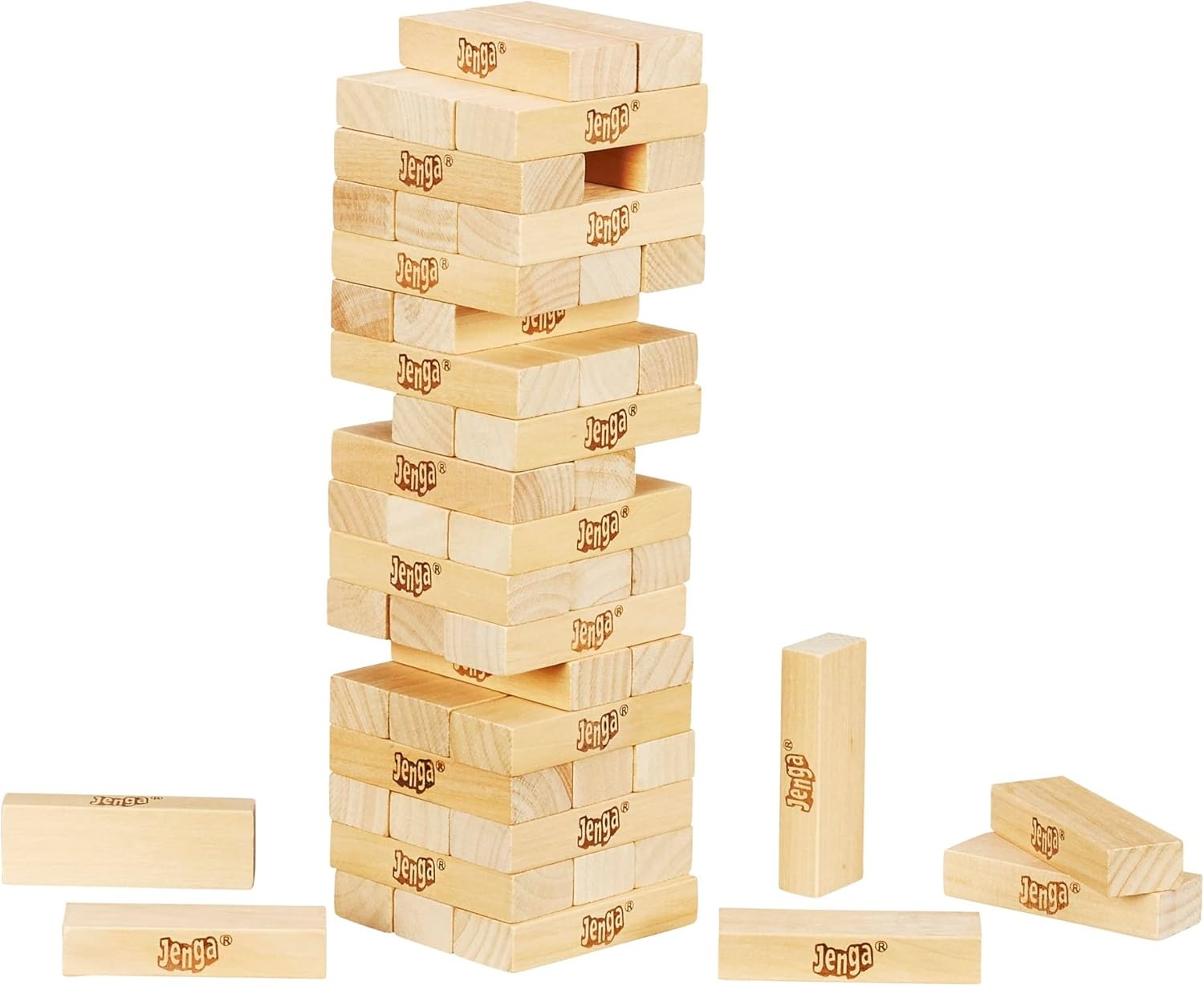 image:imageHasbro Gaming Jenga Wooden Blocks Stacking Tumbling Tower Game Party Games for Kids amp Families Stocking Stuffers Ages 6 Amazon Exclusive315 X 453 X 1102