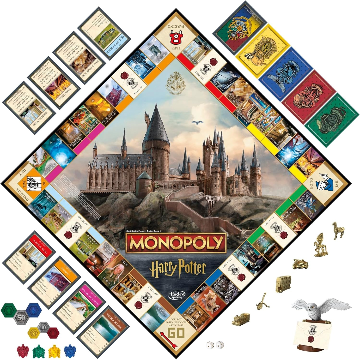 image:imageHasbro Gaming Monopoly Harry Potter Edition Board Game A Magical Adventure at Hogwarts Ages 8 and Up 2 to 6 Players Family Games Gifts for Kids and Adults