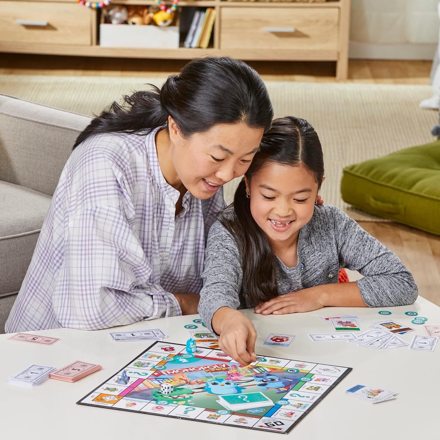 image:imageHasbro Gaming Monopoly Junior Board Game 2Sided Gameboard 2 Games in 1 Monopoly Game for Younger Kids Ages 4 and Up Kids Games for 2 to 6 Players