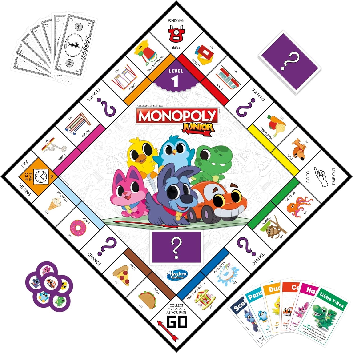 image:imageHasbro Gaming Monopoly Junior Board Game 2Sided Gameboard 2 Games in 1 Monopoly Game for Younger Kids Ages 4 and Up Kids Games for 2 to 6 Players