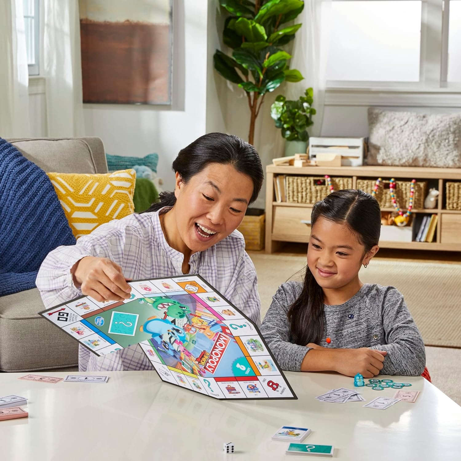 image:imageHasbro Gaming Monopoly Junior Board Game 2Sided Gameboard 2 Games in 1 Monopoly Game for Younger Kids Ages 4 and Up Kids Games for 2 to 6 Players