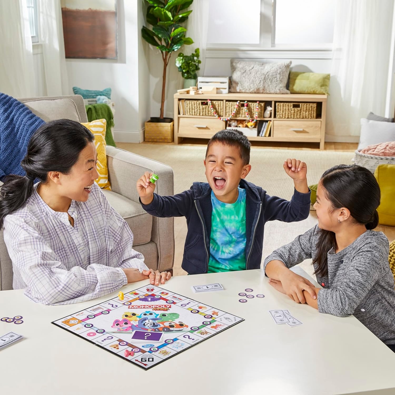 image:imageHasbro Gaming Monopoly Junior Board Game 2Sided Gameboard 2 Games in 1 Monopoly Game for Younger Kids Ages 4 and Up Kids Games for 2 to 6 Players
