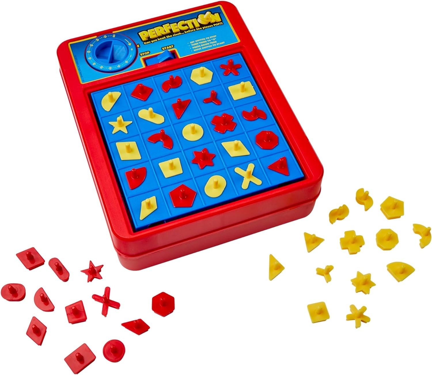 image:imageHasbro Gaming Perfection Plus 2Player Duel Mode Popping Shapes and Pieces Ages 5 and Up Easter Gifts for Kids Amazon Exclusive