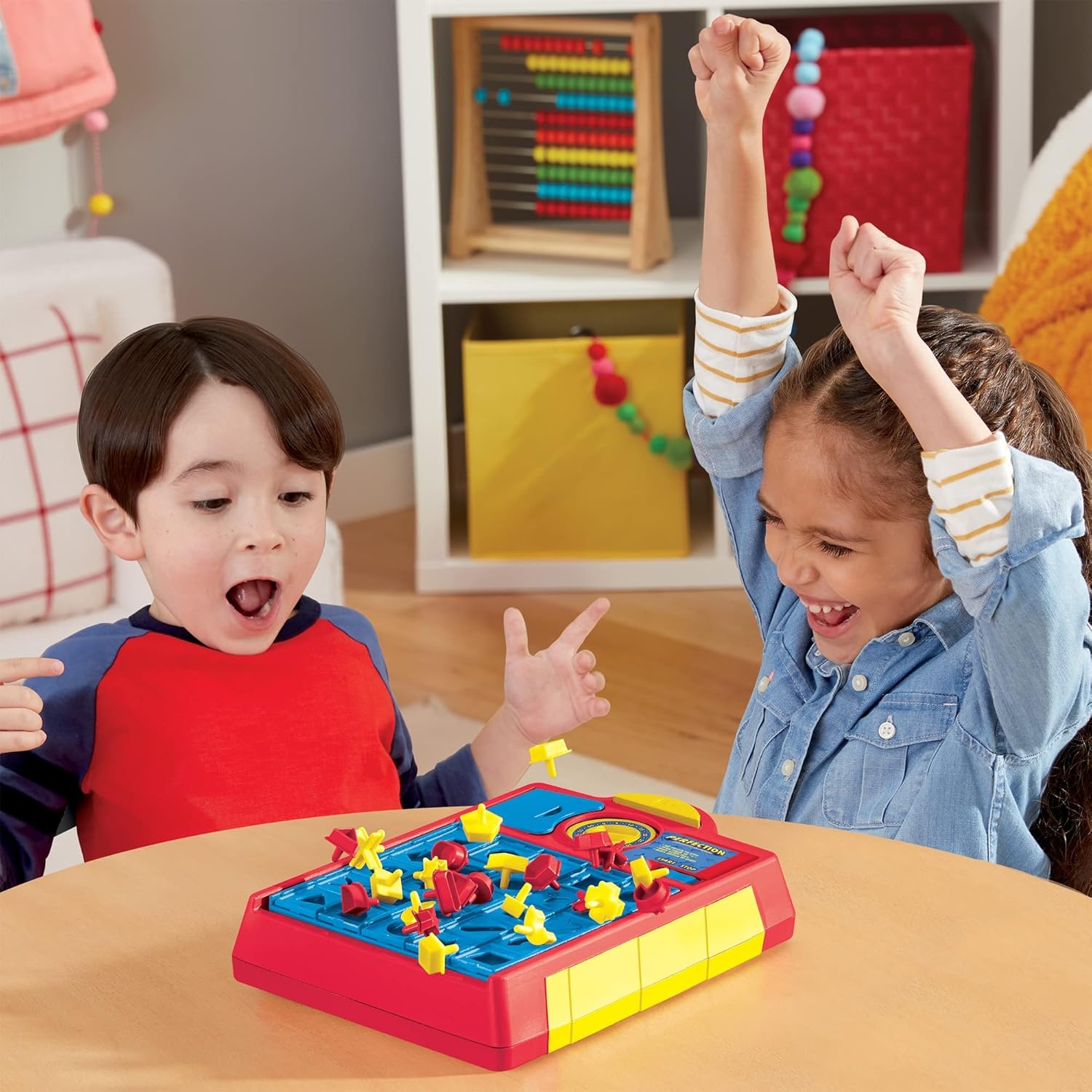 image:imageHasbro Gaming Perfection Pop Up Game for Kids Ages 5 and Up Customize The Tray for Over 250 Combinations Kids Games for 1 PlayersStandard