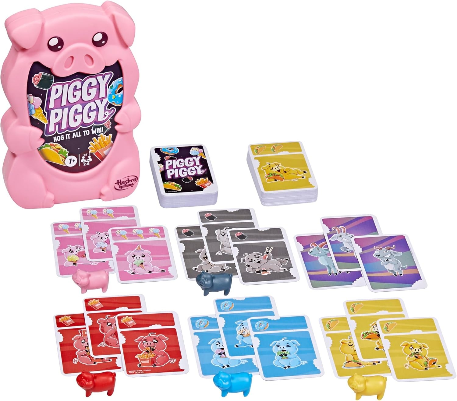 image:imageHasbro Gaming Piggy Piggy Card Game Family Games for Kids Teens and Adults 2 to 6 Players I 20 Mins Average QuickPlaying Travel Games Fun Summer Activities Vacation Essentials Ages 7