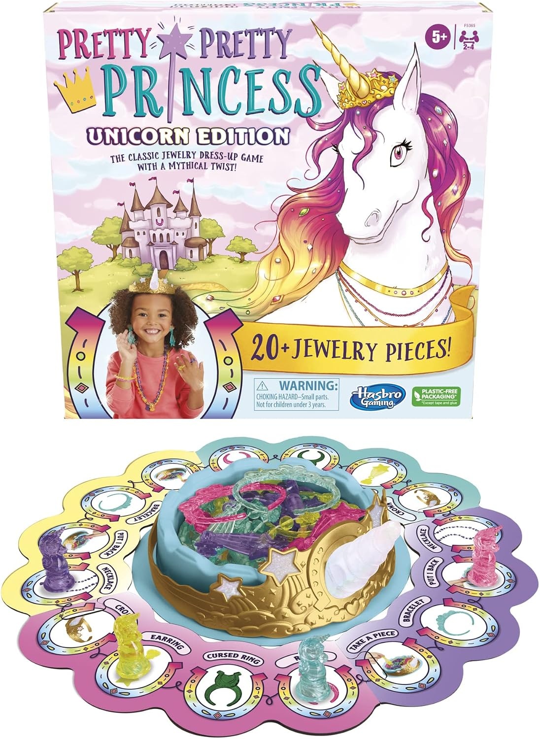 image:imageHasbro Gaming Pretty Princess Unicorn Edition Board Game Includes 20 Pieces Amazon Exclusive