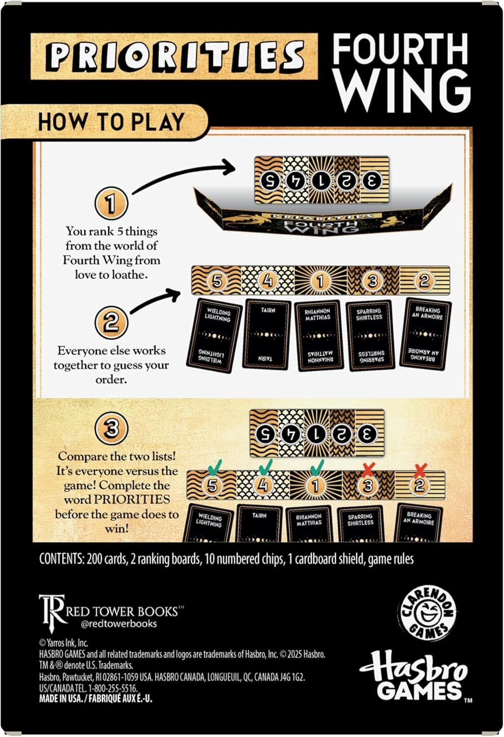 image:imageHasbro Gaming Priorities Fourth Wing Edition Game Officially Licensed Party Game Inspired by Empyrean Series Ages 17 3 Players 20 Mins