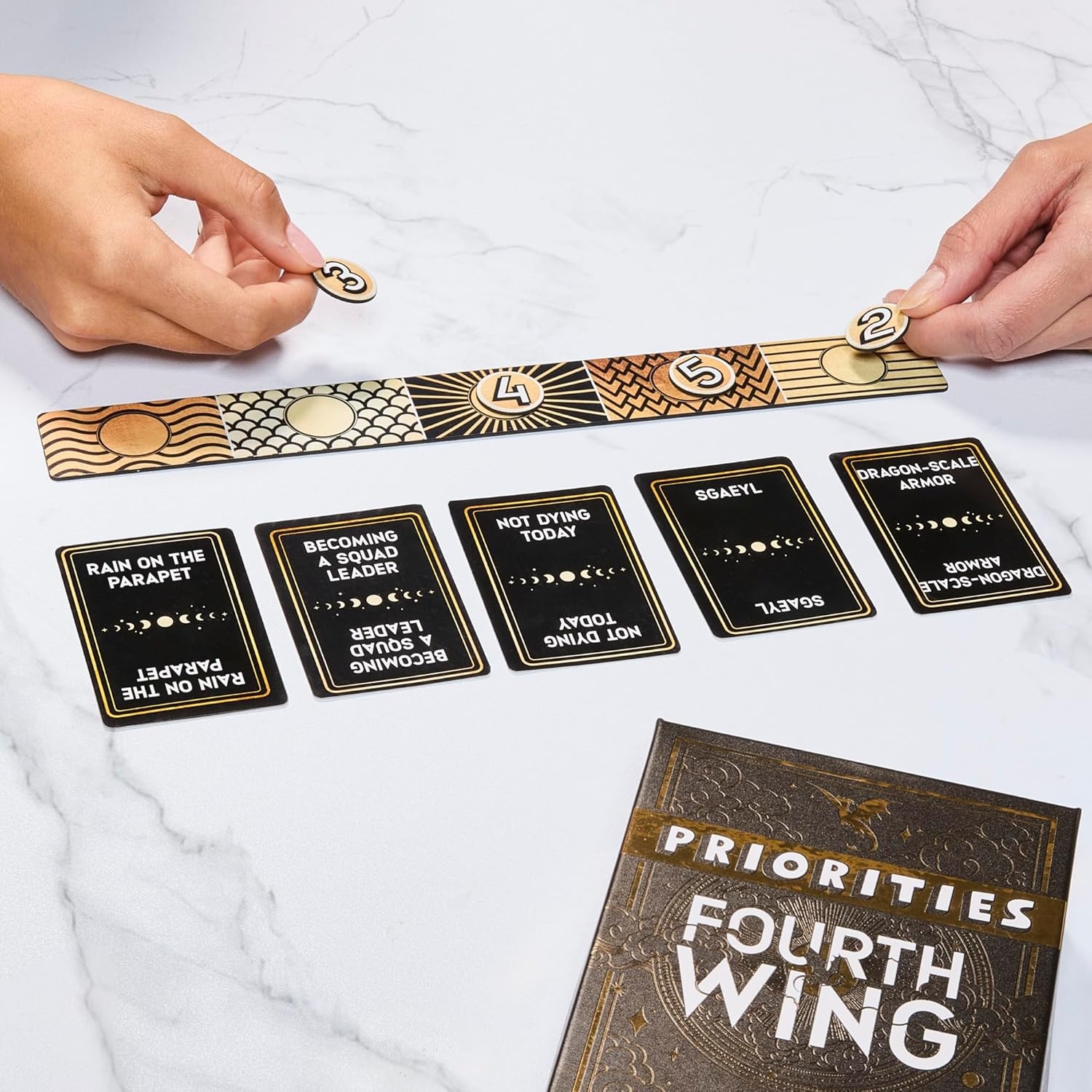 image:imageHasbro Gaming Priorities Fourth Wing Edition Game Officially Licensed Party Game Inspired by Empyrean Series Ages 17 3 Players 20 Mins