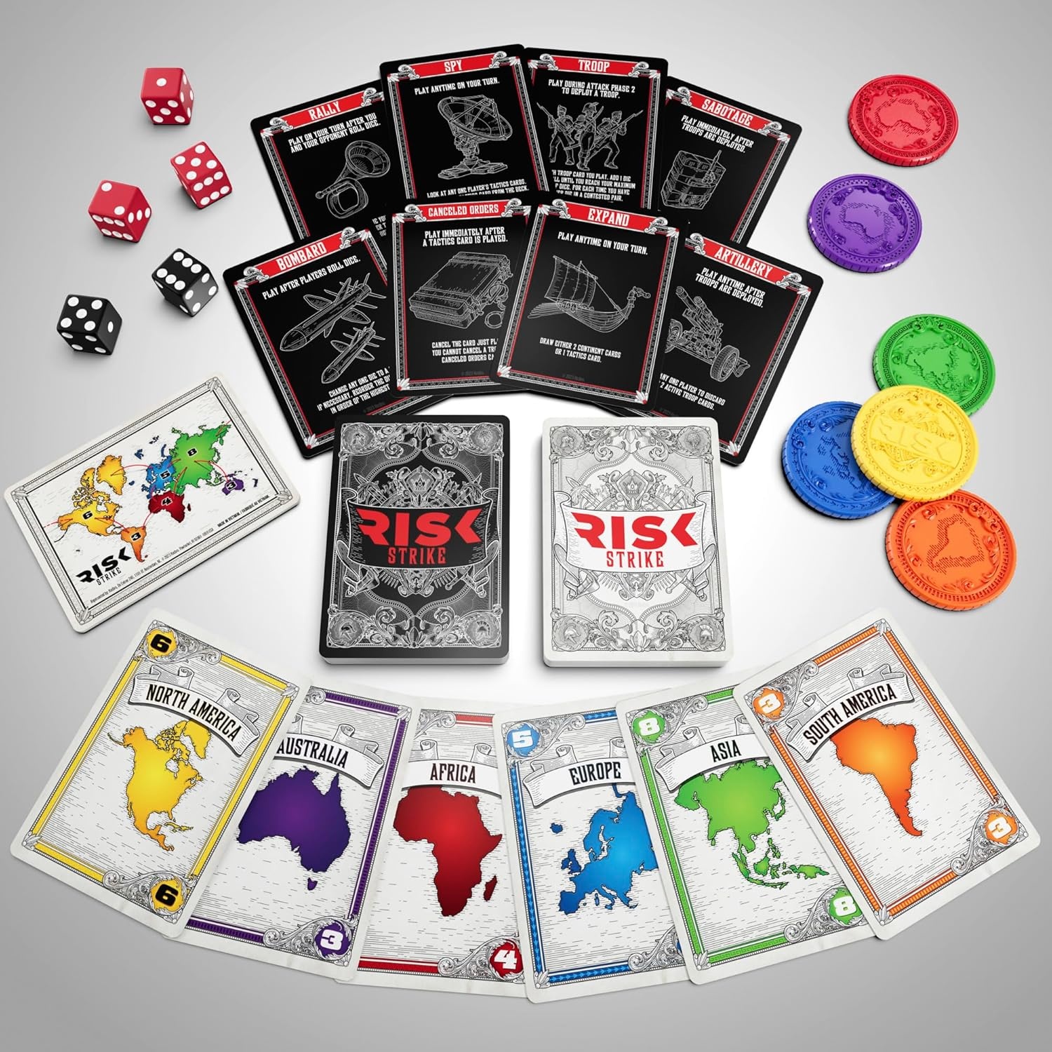 image:imageHasbro Gaming Risk Strike Cards and Dice Game for Adults Teens and Kids QuickPlaying Strategy Game 25 Players 20 Min Average Fun Summer Activities Vacation Travel Essentials Ages 10Medium