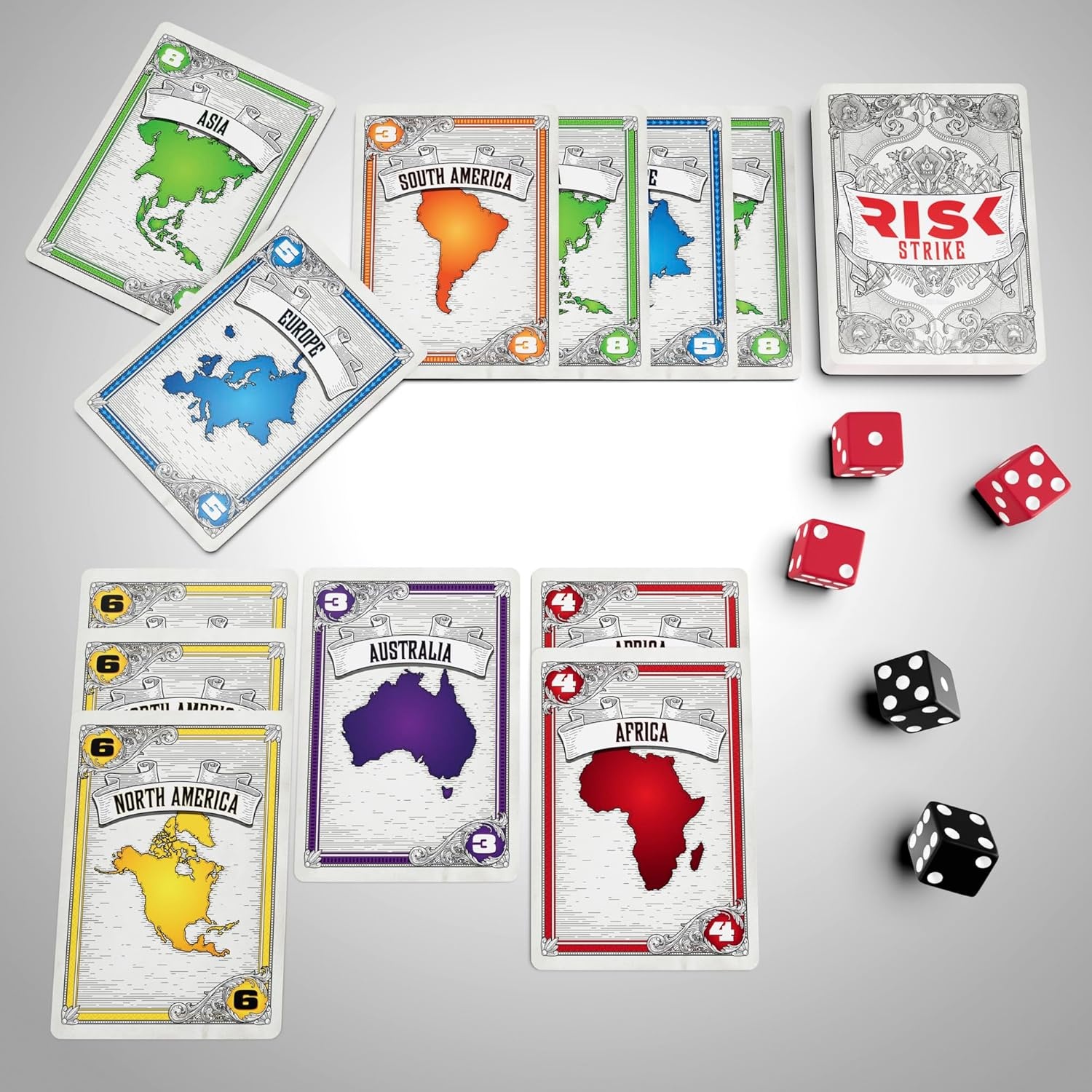 image:imageHasbro Gaming Risk Strike Cards and Dice Game for Adults Teens and Kids QuickPlaying Strategy Game 25 Players 20 Min Average Fun Summer Activities Vacation Travel Essentials Ages 10Medium
