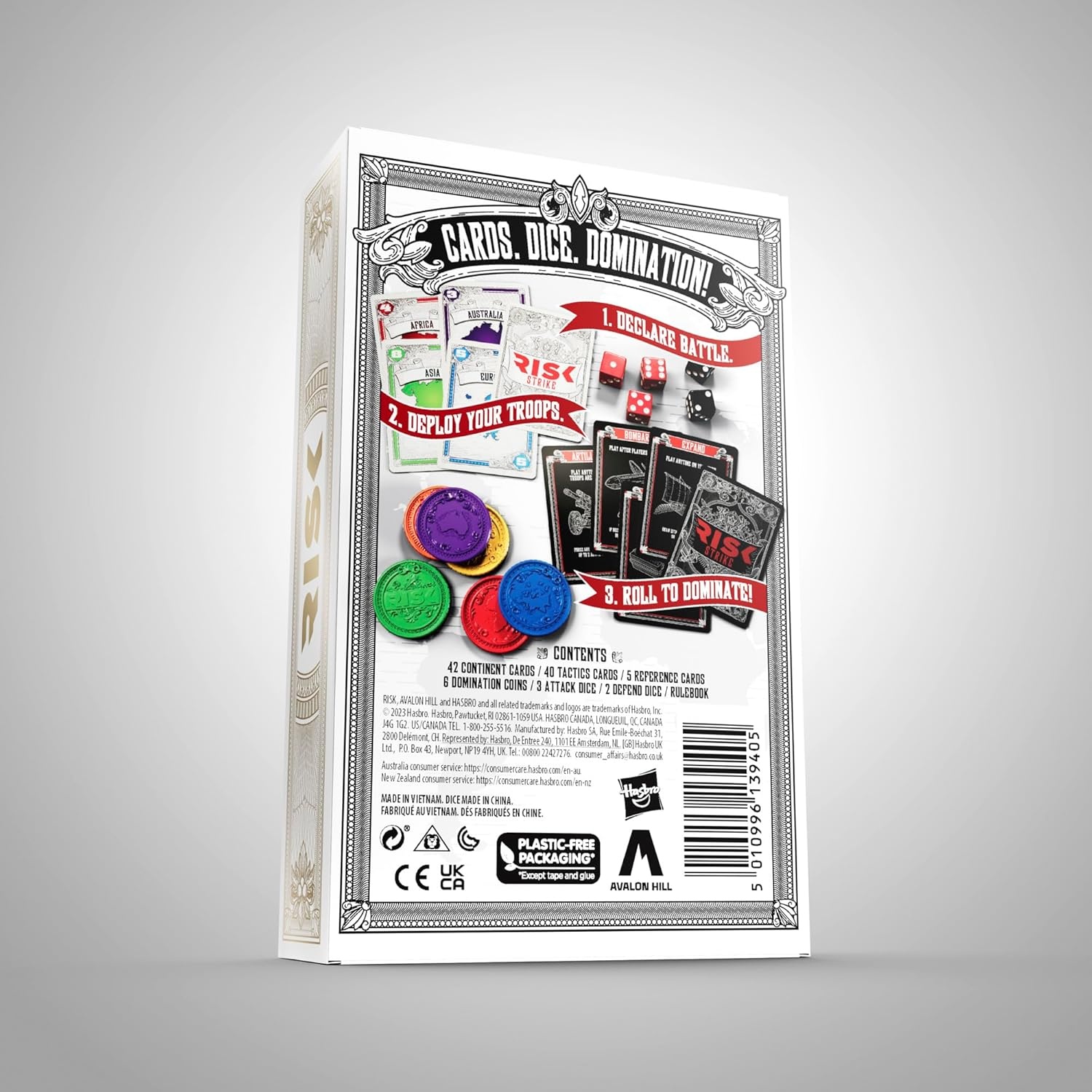 image:imageHasbro Gaming Risk Strike Cards and Dice Game for Adults Teens and Kids QuickPlaying Strategy Game 25 Players 20 Min Average Fun Summer Activities Vacation Travel Essentials Ages 10Medium