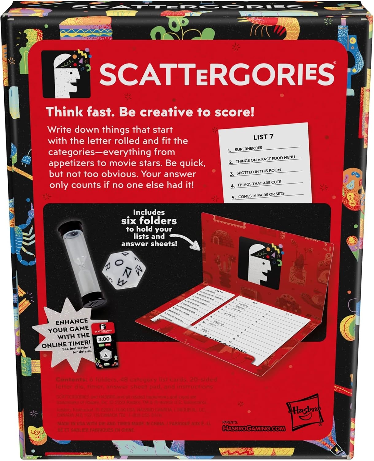 image:imageHasbro Gaming Scattergories Classic Game Party Game for Adults and Teens Ages 13 and up Board Game for 2 PlayersTall