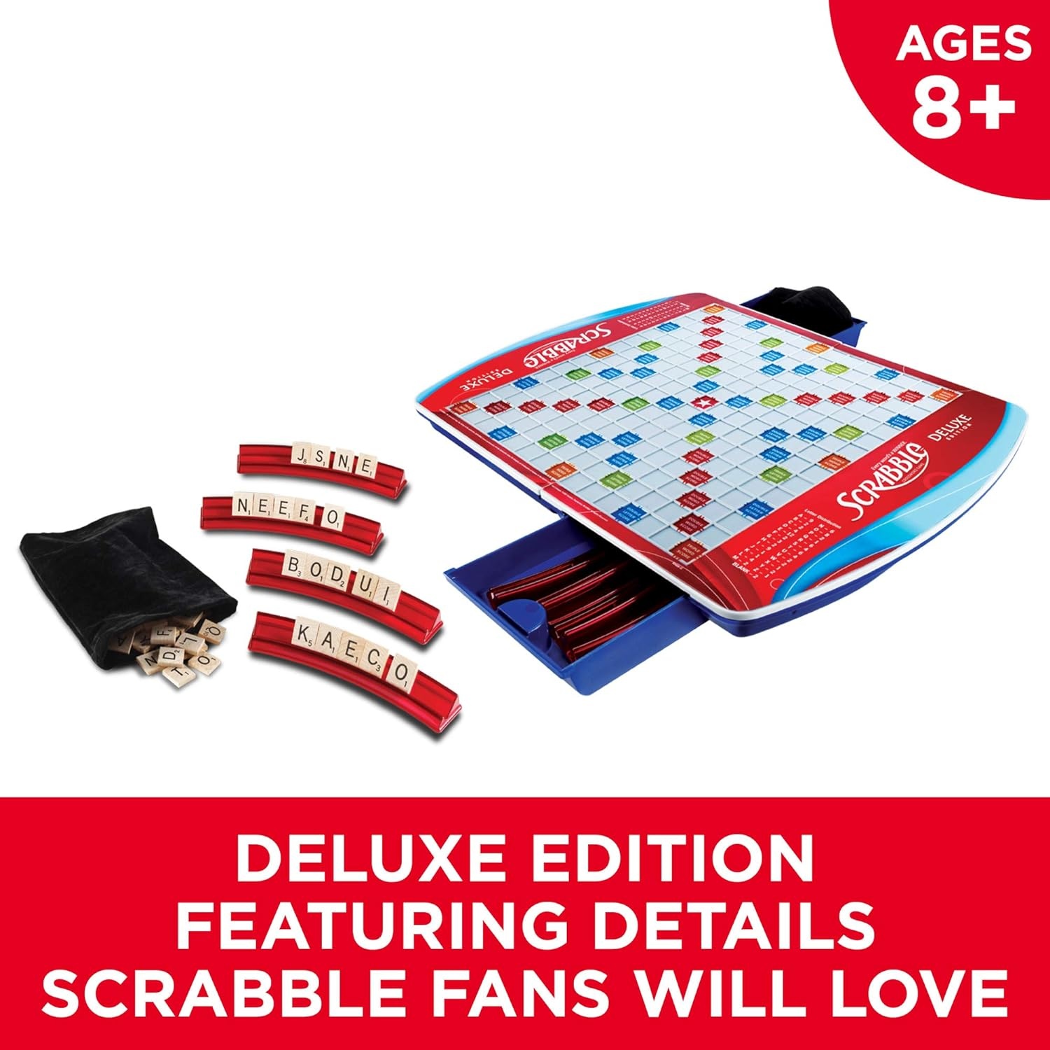 image:imageHasbro Gaming Scrabble Deluxe Edition Board Game Amazon ExclusiveScrabble