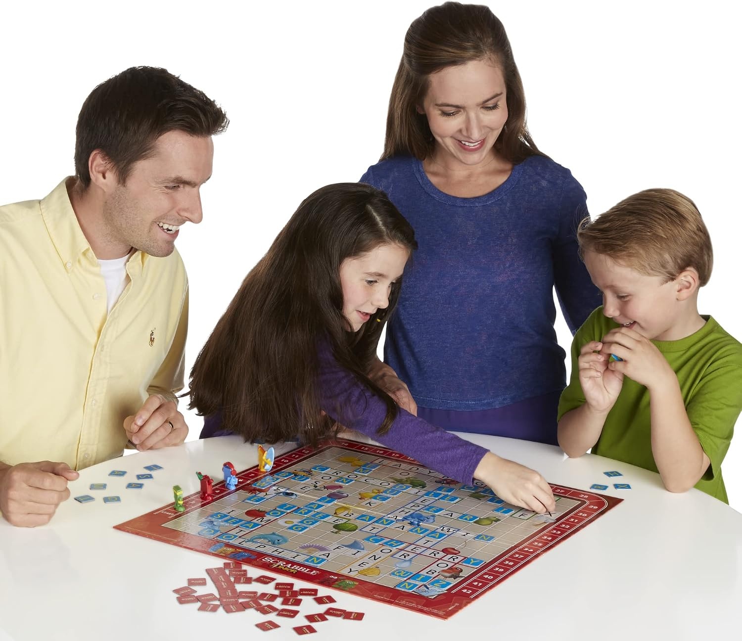 image:imageHasbro Gaming Scrabble Junior Board Game 24 Players Family Educational Word Games for Kids Back to School Gifts for Classroom Ages 5