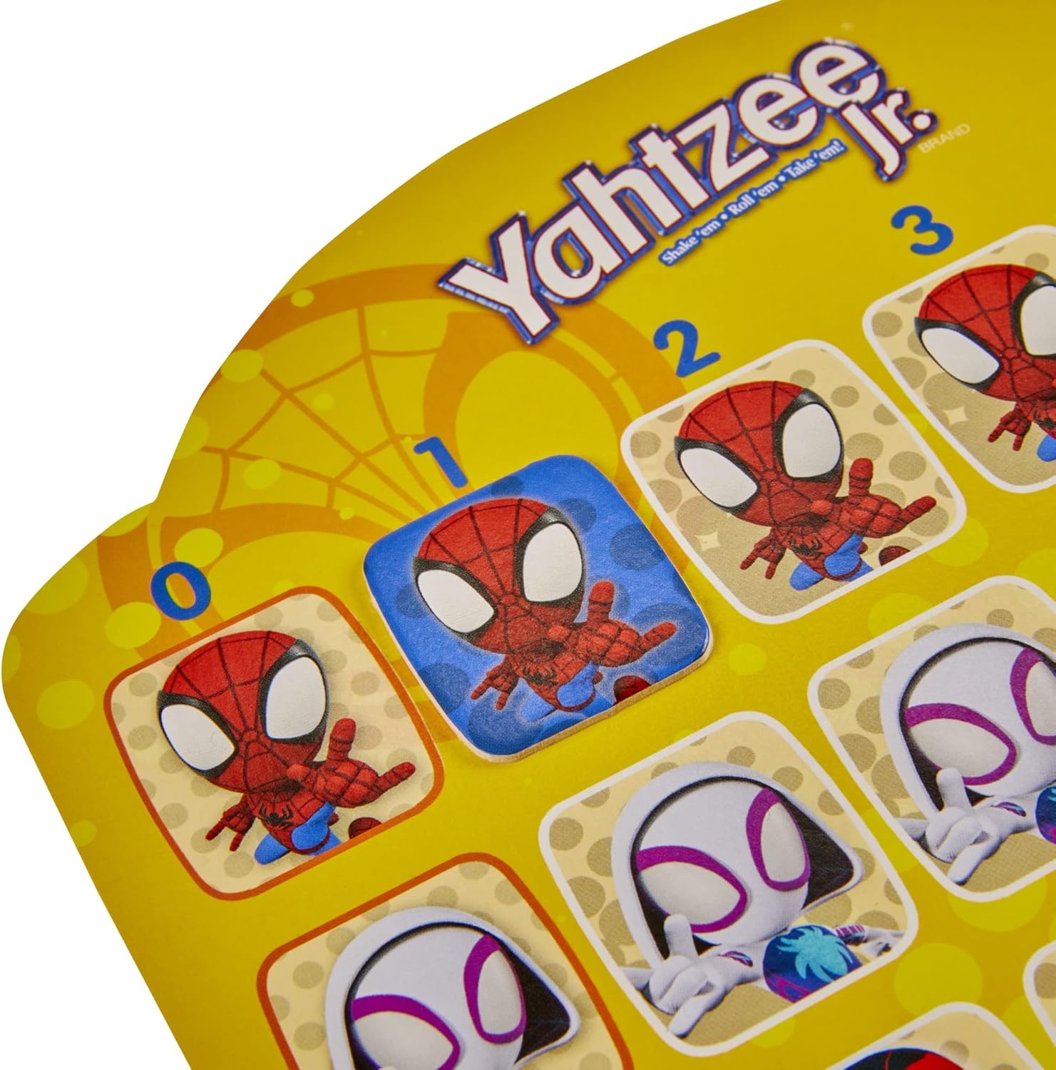 image:imageHasbro Gaming Spidey and His Amazing Friends Yahtzee JrMarvel Edition Board Game for Kids Ages 4 and Up Amazon Exclusive