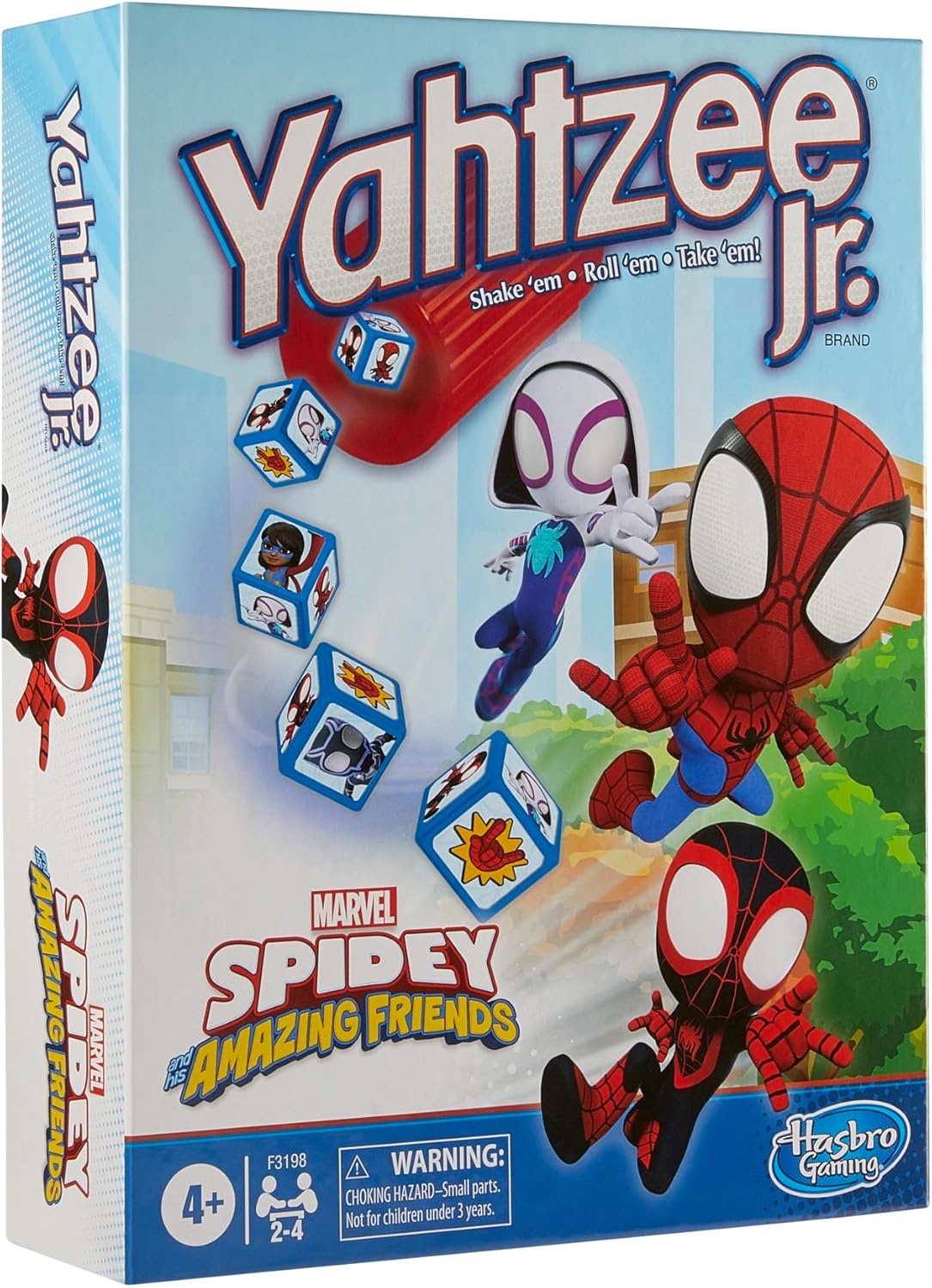 image:imageHasbro Gaming Spidey and His Amazing Friends Yahtzee JrMarvel Edition Board Game for Kids Ages 4 and Up Amazon Exclusive