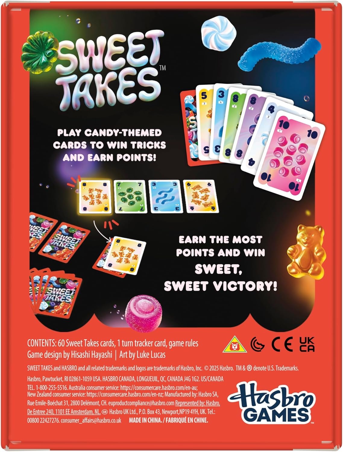 image:imageHasbro Gaming Sweet Takes Game Candy Themed Family Card Game for Kids Teens and Adults 2 to 5 Players 30 Mins Fun Summer Activities Vacation Travel Essentials Ages 8