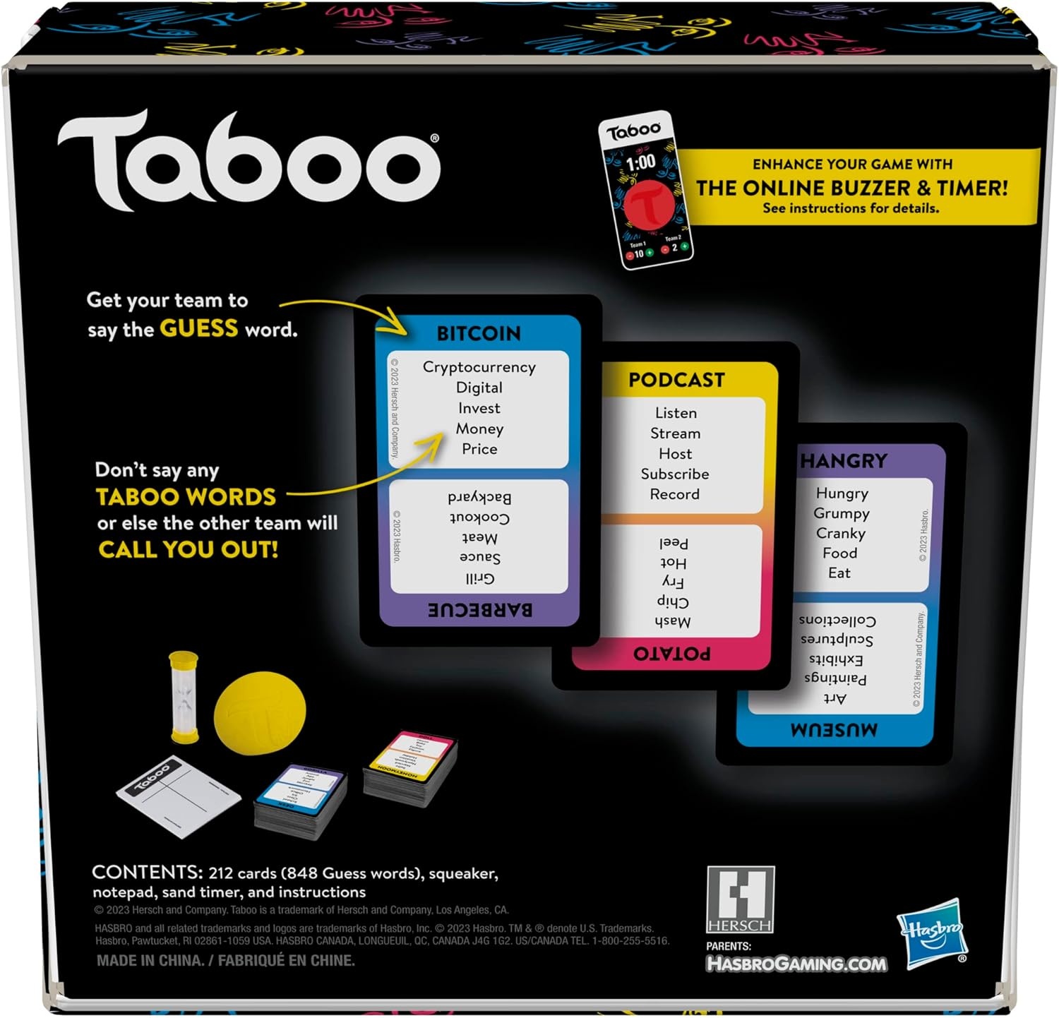 image:imageHasbro Gaming Taboo Classic Game Party Word Guessing Game for Adults and Teens Board Game for 4 Players Ages 13 and Up