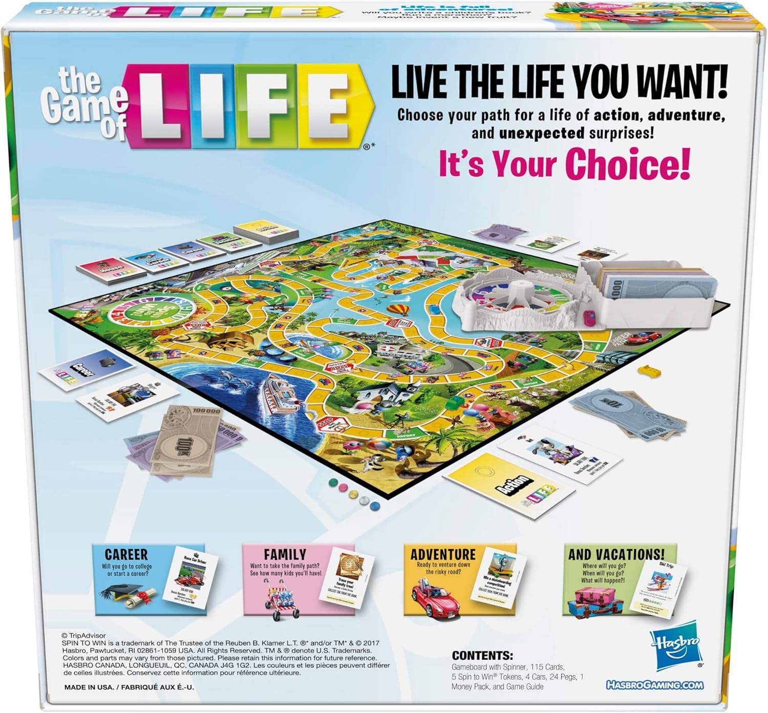 image:imageHasbro Gaming The Game of Life Board Game Family Games for Kids Ages 8 Includes 31 Careers Family Board Games for 24 Players Amazon ExclusiveFFP