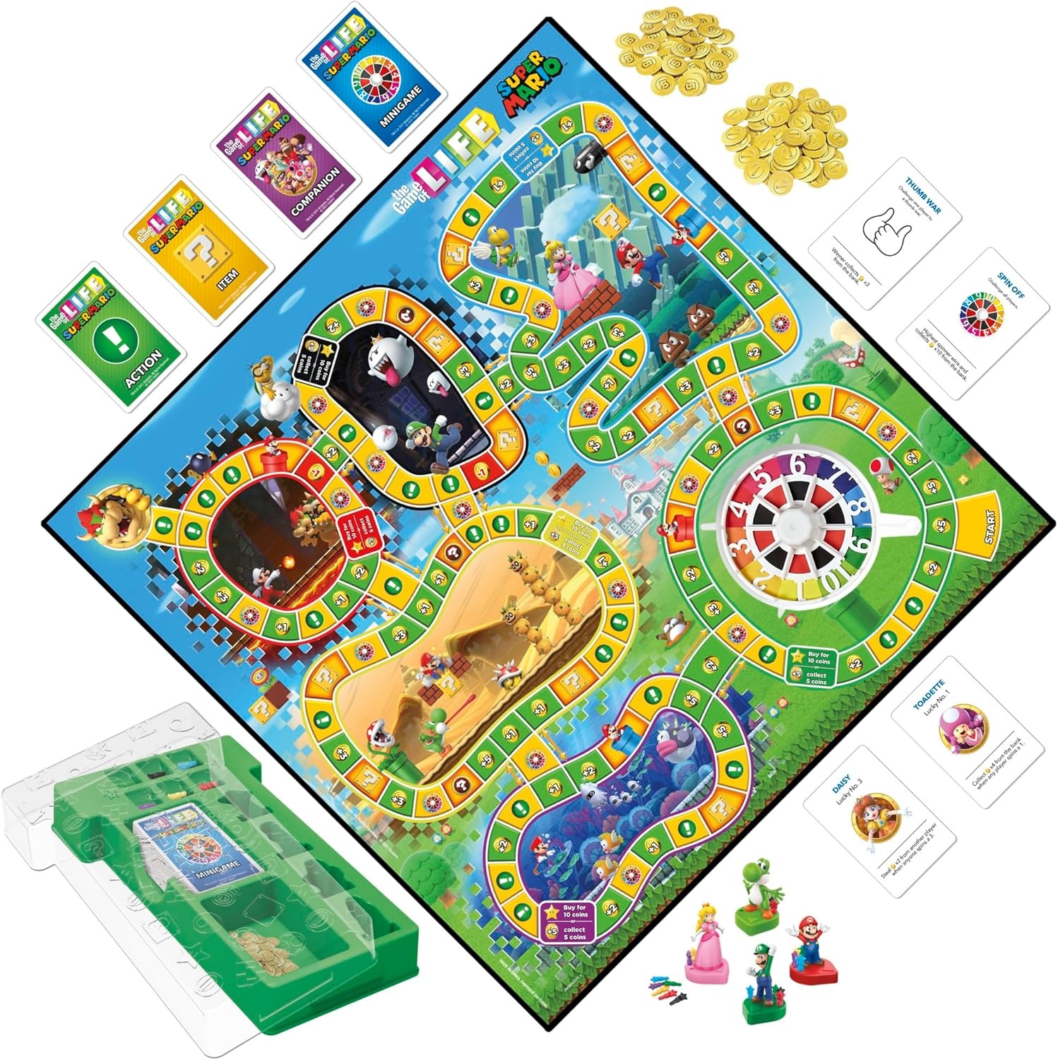 image:imageHasbro Gaming The Game of Life Super Mario Edition Board Game for Kids Ages 8 and Up Play Minigames Collect Stars Battle Bowser