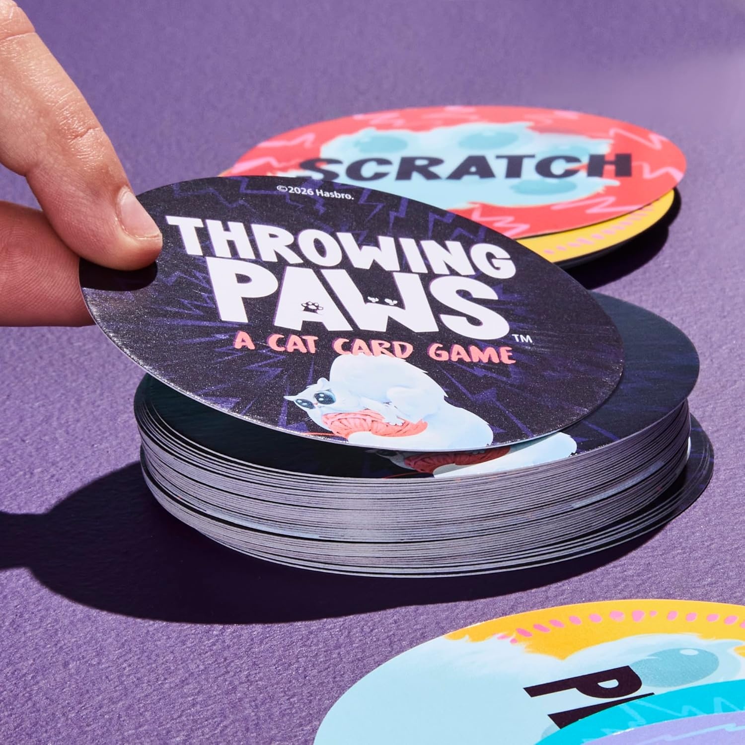 image:imageHasbro Gaming Throwing Paws A Cat Card Game Fun Skill and Action Card Games for Kids Teens and Adults Ages 8 36 Players 15 Mins