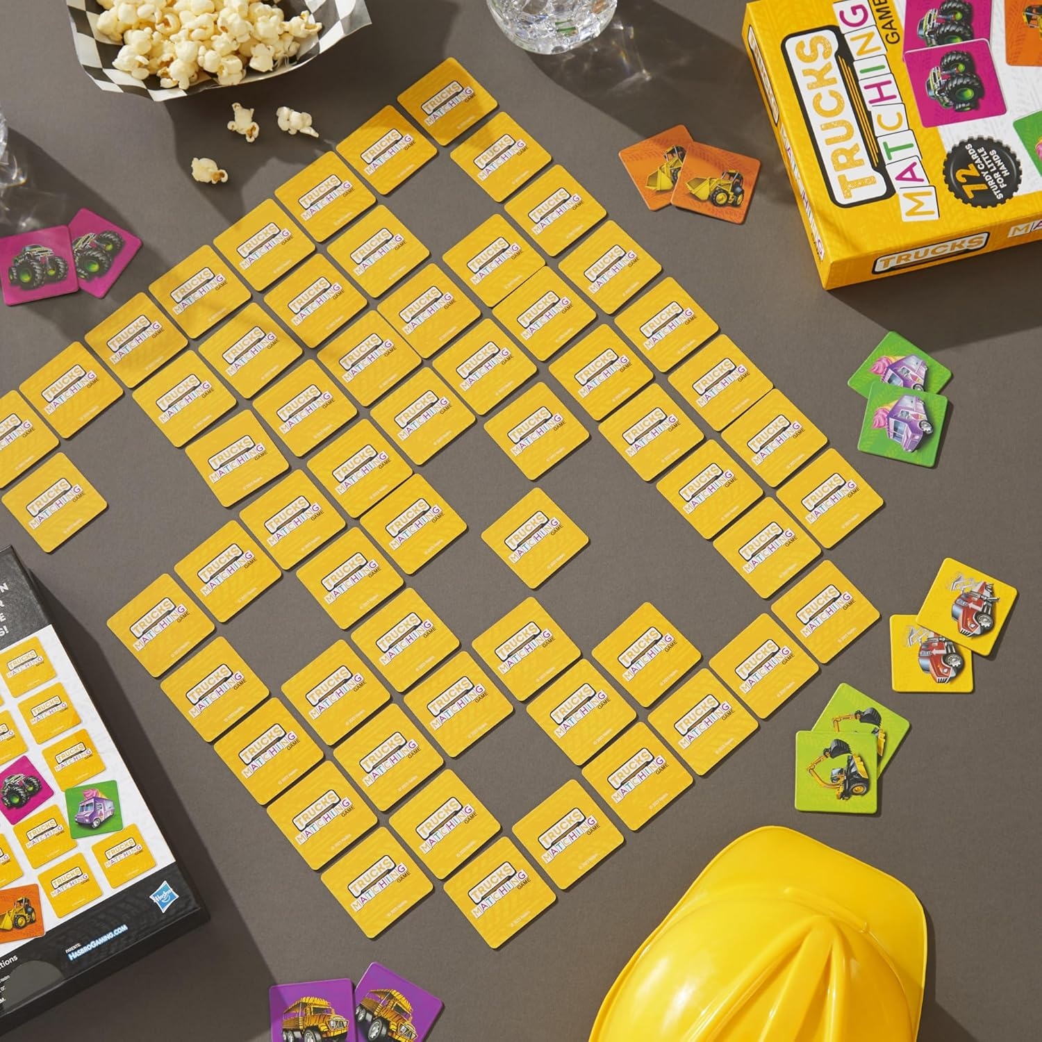 image:imageHasbro Gaming Trucks Matching Game Fun Preschool Board Game for 1 Players Memory Card Games for Kids Set Ages 3 Amazon Exclusive
