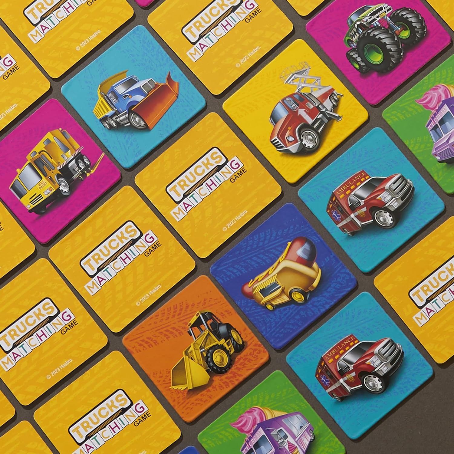 image:imageHasbro Gaming Trucks Matching Game Fun Preschool Board Game for 1 Players Memory Card Games for Kids Set Ages 3 Amazon Exclusive