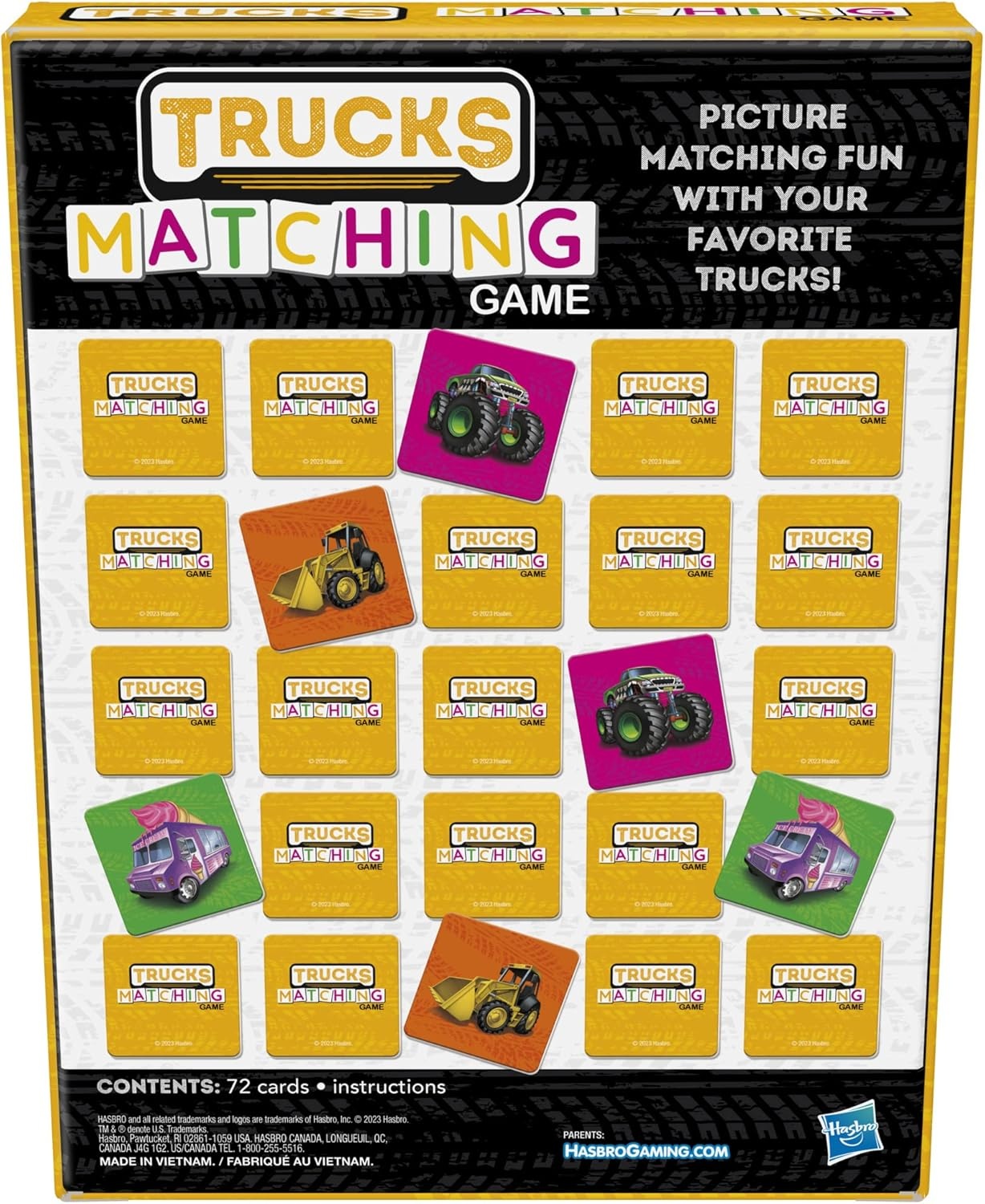 image:imageHasbro Gaming Trucks Matching Game Fun Preschool Board Game for 1 Players Memory Card Games for Kids Set Ages 3 Amazon Exclusive
