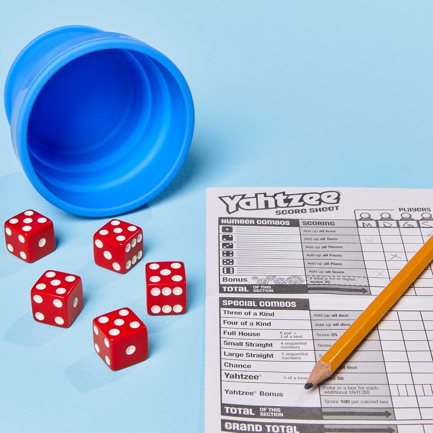 image:imageHasbro Gaming Yahtzee Dice Game with Collapsible Cup amp Storage Case Fun Family Games for Kids Teens Adults 30 Mins 2 or More Players Ages 8