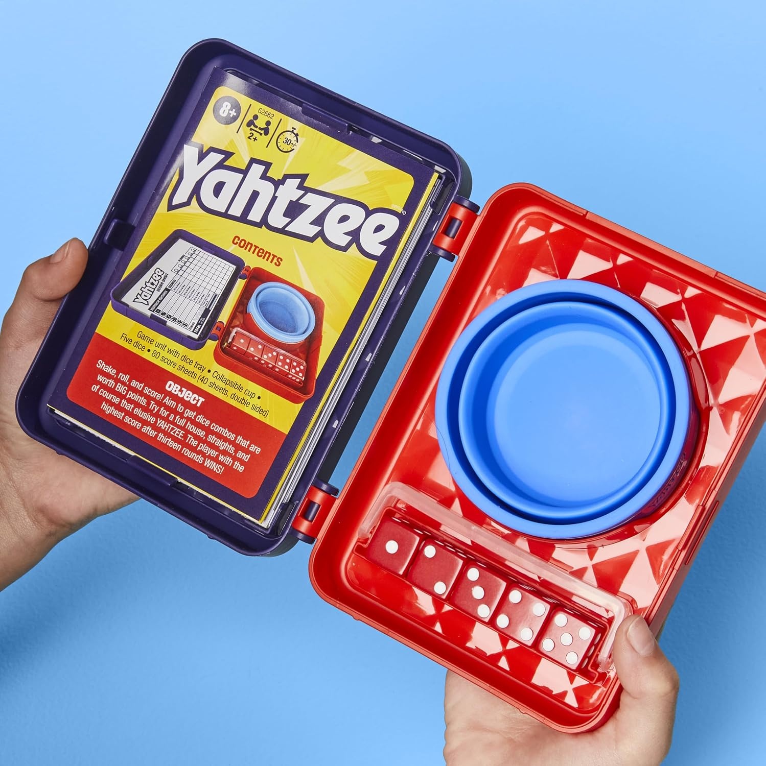 image:imageHasbro Gaming Yahtzee Dice Game with Collapsible Cup amp Storage Case Fun Family Games for Kids Teens Adults 30 Mins 2 or More Players Ages 8
