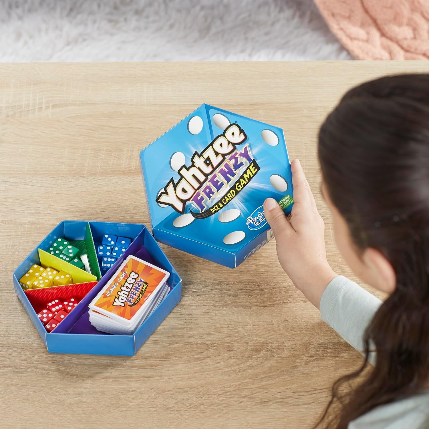 image:imageHasbro Gaming Yahtzee Frenzy Dice amp Card Game FastPaced Dice Game Card Games for Families and Kids Easy to Learn Family Games for 2 to 4 Players Ages 8 and Up
