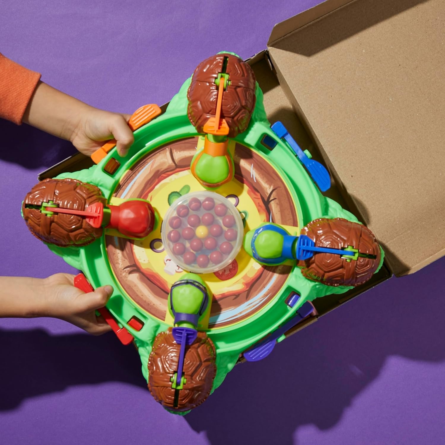 image:imageHungry Hungry Hippos Teenage Mutant Ninja Turtles Edition Game Ages 4 and Up 2 to 4 Players Kids Board Games Gifts for Preschoolers Easter Gifts for Boys and Girls Amazon Exclusive