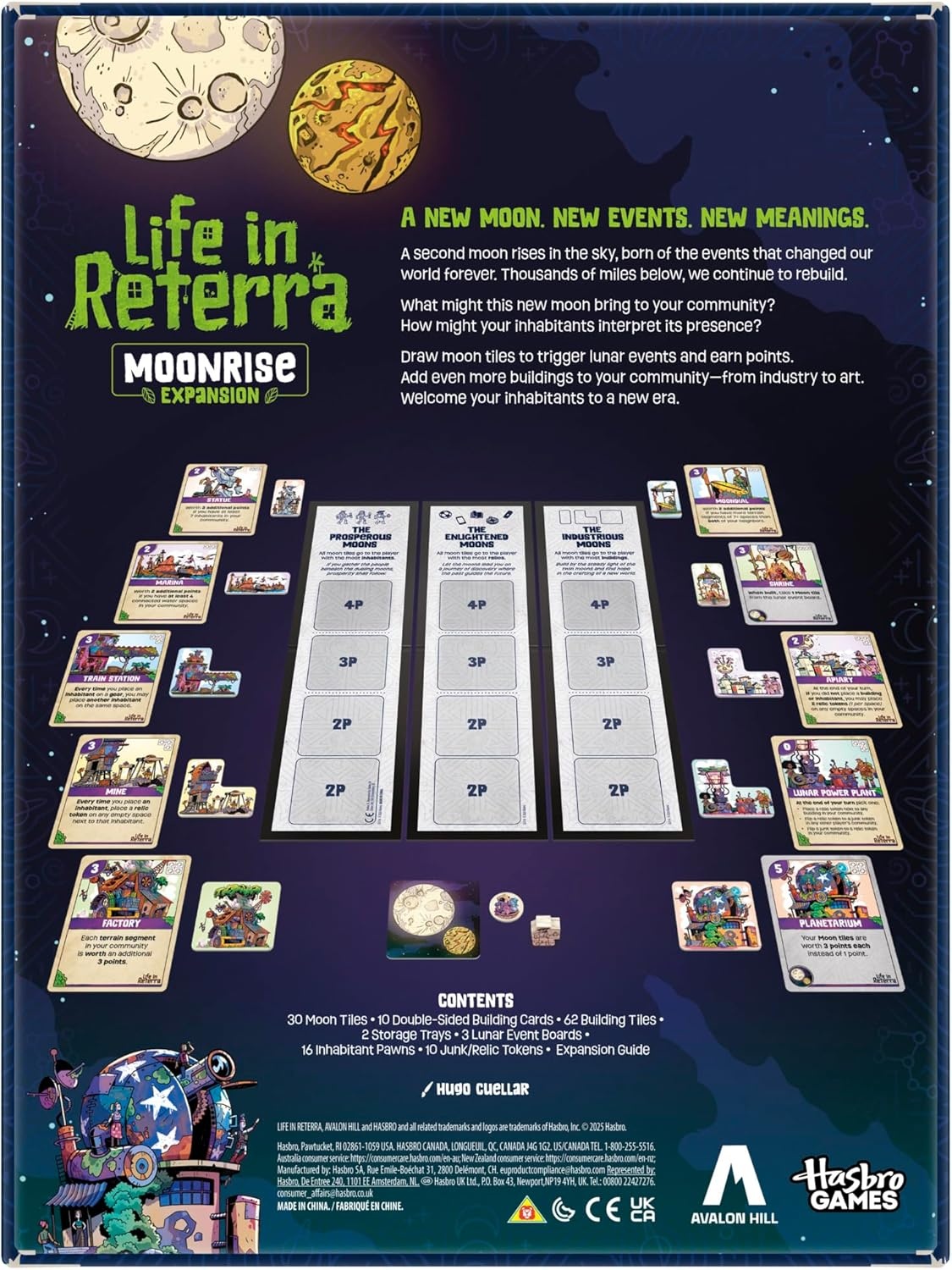 image:imageLife in Reterra Moonrise Expansion Ages 10 24 Players 35 Mins Strategy Board Games for Adults and Families Life in Reterra Game Required