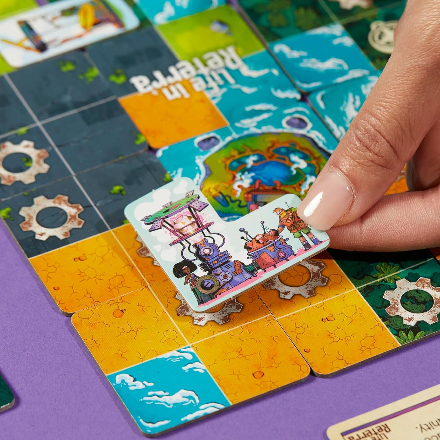 image:imageLife in Reterra Moonrise Expansion Ages 10 24 Players 35 Mins Strategy Board Games for Adults and Families Life in Reterra Game Required