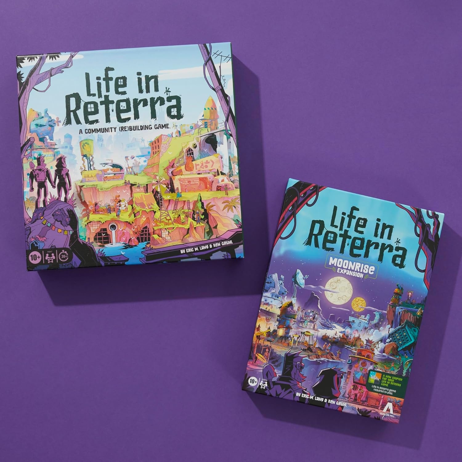 image:imageLife in Reterra Moonrise Expansion Ages 10 24 Players 35 Mins Strategy Board Games for Adults and Families Life in Reterra Game Required